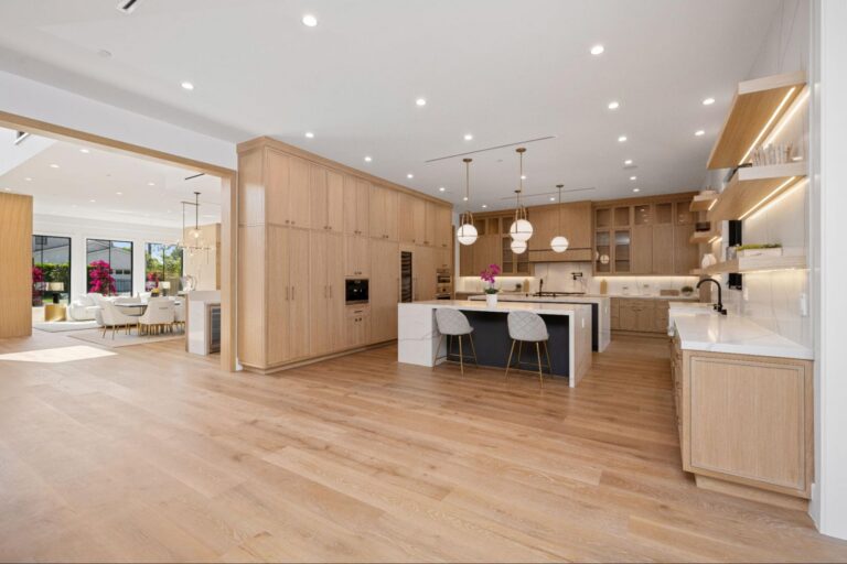 kitchen remodeling project in a los angeles home with open layout and large island.